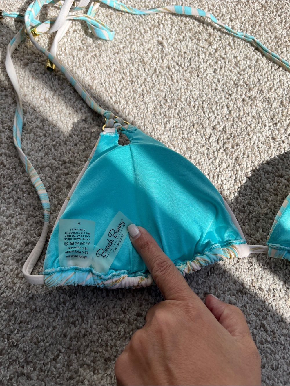 Beach Bunny Aqua Palm Bikini M/L - Picture 8 of 12